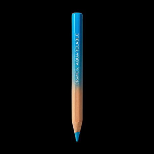Crayon Aquarellable Bleu en Détail
