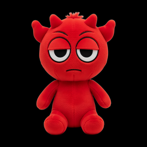 Peluche demon rouge 3D gratuit cartoon