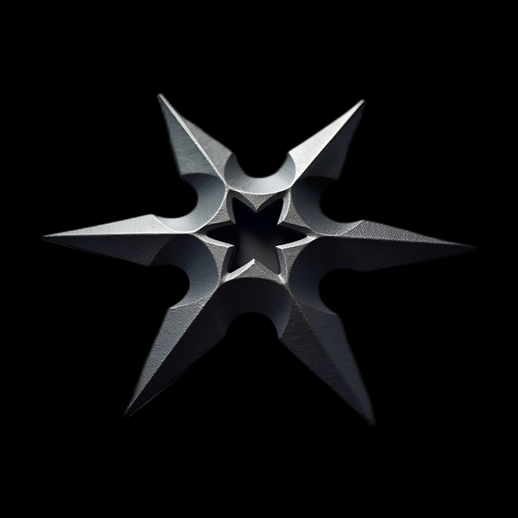 Shuriken étoile ninja à six branches