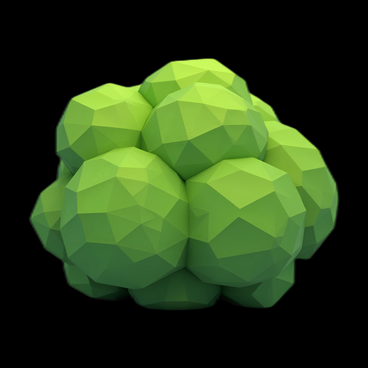 Brocoli 3D Low-Poly Vert