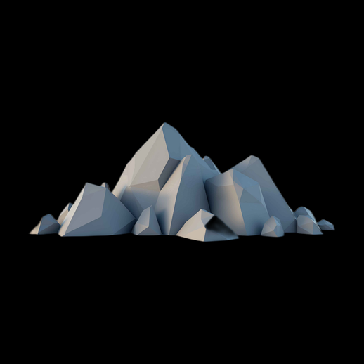 Asset 3D : Montagne Low Poly
