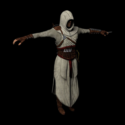 Assassin encapuchonne 3D gratuit personnage historique