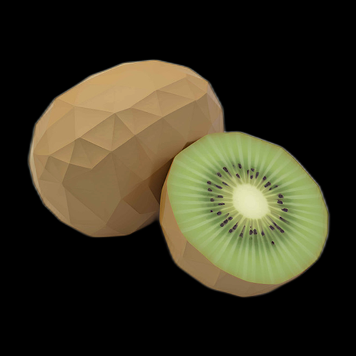 Kiwi Low Poly Asset 3D