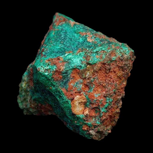 Malachite et cuprite en 3D