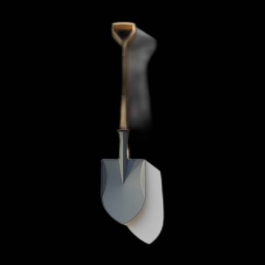Pelle avec manche en bois