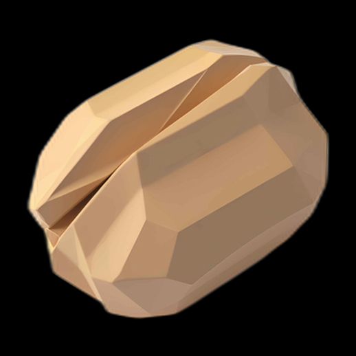 Amande 3D Low Poly Abstraite