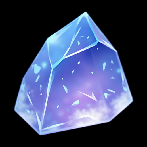 Cristal bleu lumineux en 3D