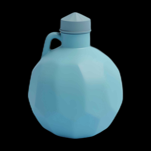 Cruche d'eau polygonale bleue 3D