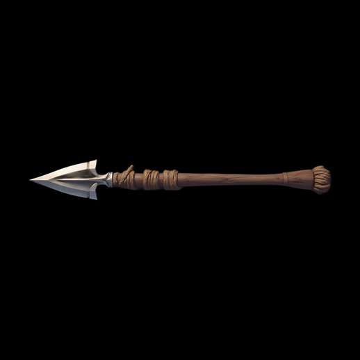 Lance primitive avec pointe métallique