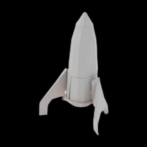 Rocket 3D Low Poly Asset