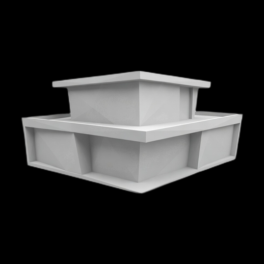 Batiment moderne minimaliste 3D gratuit blanc