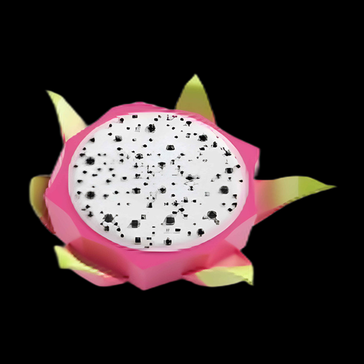 Asset 3D : Fruit du dragon coupé