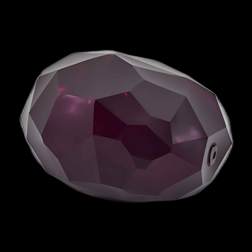 Grenat facetté en 3D