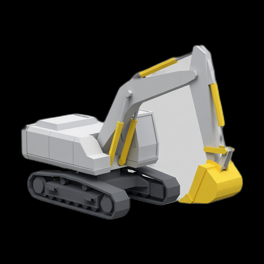 Pelle mecanique 3D gratuit style chantier