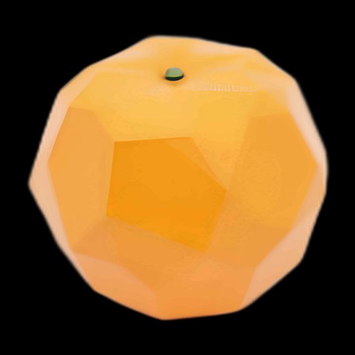 Orange Low Poly Style 3D