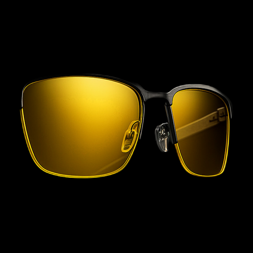 Lunettes de soleil rectangulaires dorées