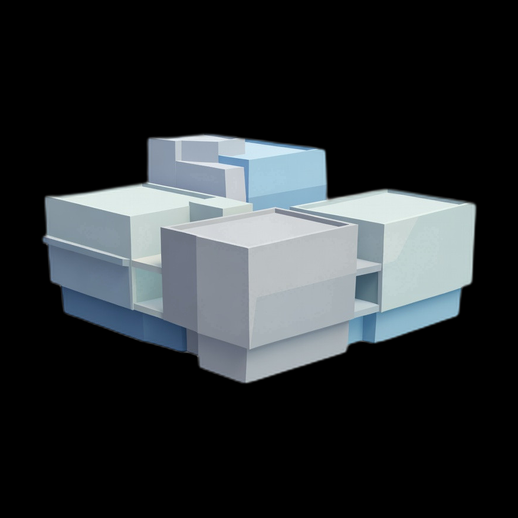 Structure modulaire abstraite 3D gratuit design moderne - modele 3D gratuit