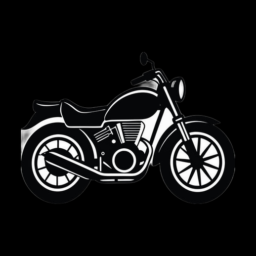 Moto custom 3D gratuit style minimaliste noir