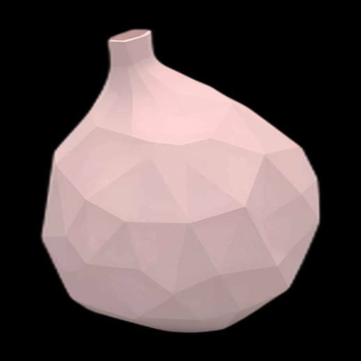 Vase rose géométrique 3D - modele 3D gratuit