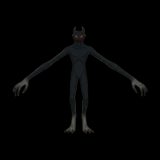 Démon noir 3D gratuit aux yeux rouges - modele 3D gratuit