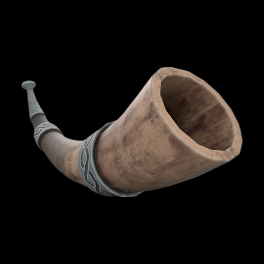 Corne a boire viking 3D gratuit bois