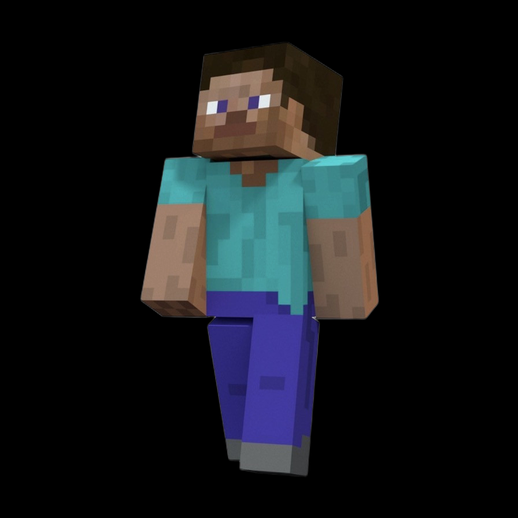 Personnage voxel style jeu 3D gratuit - modele 3D gratuit