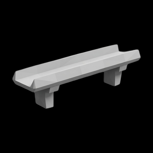 Banc simple low poly 3D gratuit
