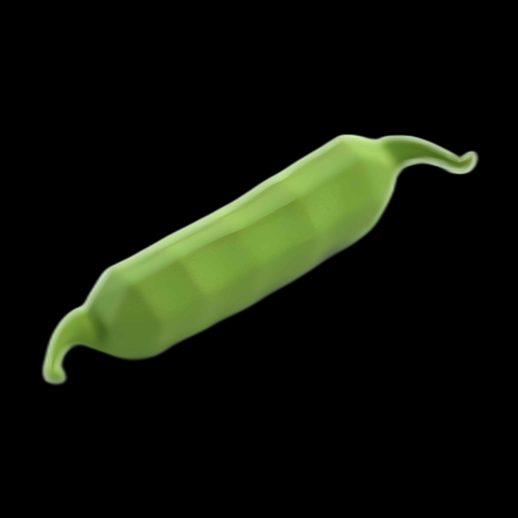 Pois vert 3D stylisé