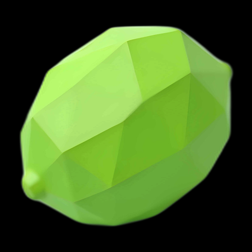 Citron vert low poly 3D