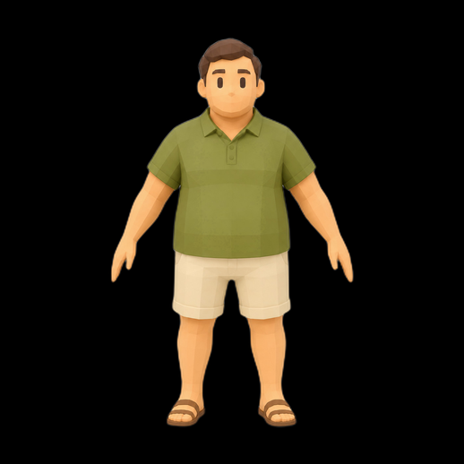 Personnage homme casual 3D gratuit stylise