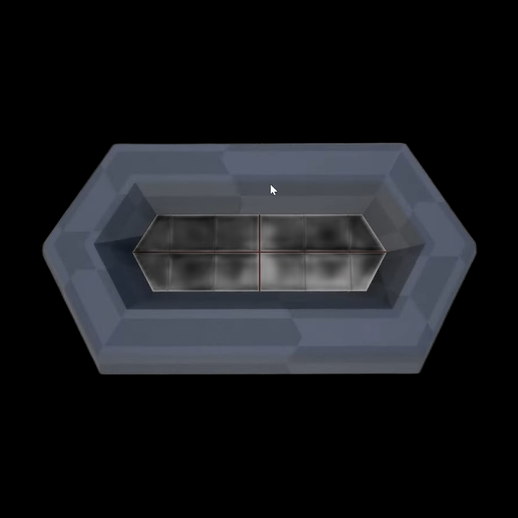Module futuriste 3D gratuit hexagonal en metal