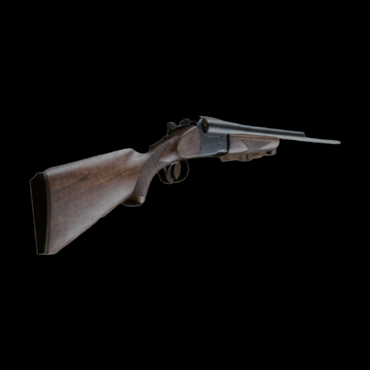 Fusil double canon 3D gratuit realiste - modele 3D gratuit