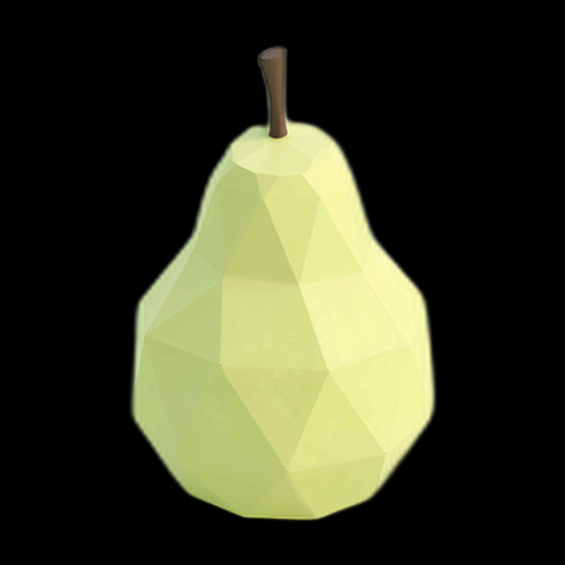 Poire 3D stylisée basse poly