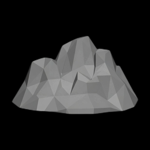 Rocher low poly 3D gratuit stylisé