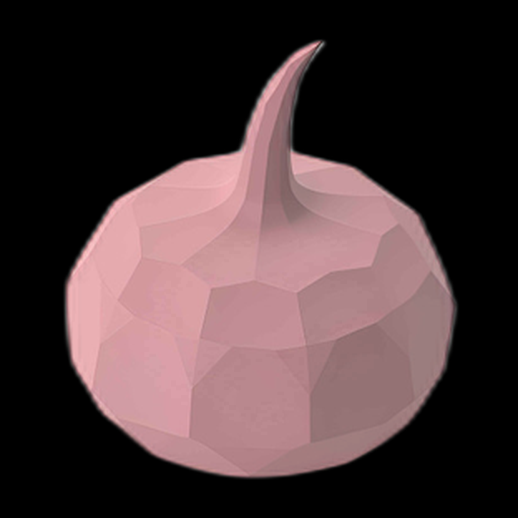 Asset 3D: Bulbe rose stylisé