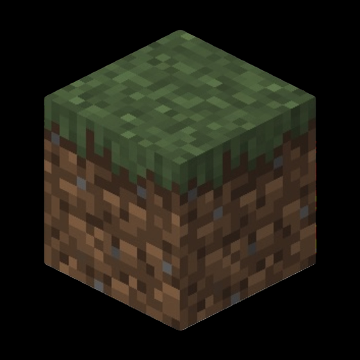 Bloc d'herbe pixelisé style Minecraft 3D gratuit - modele 3D gratuit