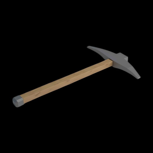 Pioche 3D Low Poly