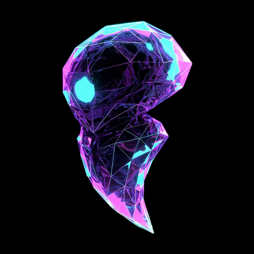Abstract Low-Poly Crystal Structure - modele 3D gratuit