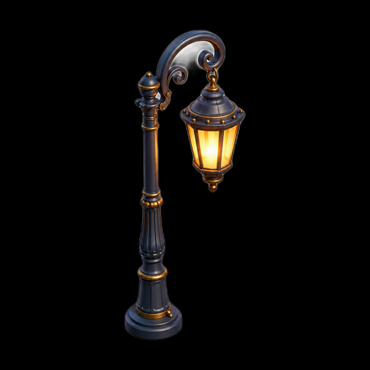 Lampadaire vintage 3D gratuit style classique - modele 3D gratuit