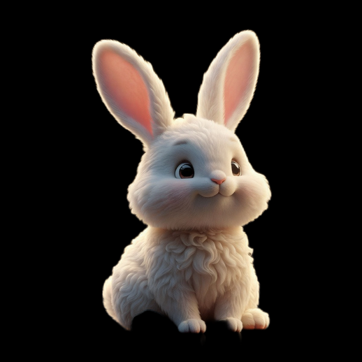 Lapin mignon style cartoon modele 3D gratuit