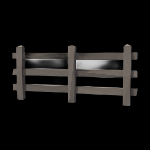 Cloture en bois 3D gratuit realiste
