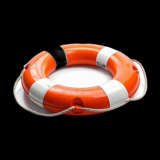 Bouee de sauvetage 3D gratuit orange et blanc