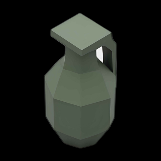 Grenade à main isométrique 3D