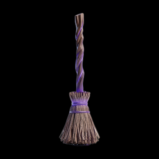 Balai de sorcière 3D stylisé