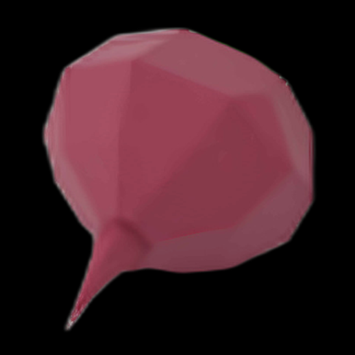 Radis 3D low poly rose
