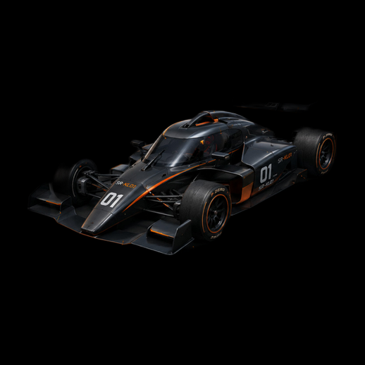 Voiture de course futuriste 3D gratuit noire