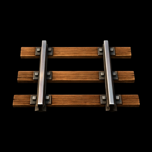 Rails de chemin de fer 3D gratuit - modele 3D gratuit
