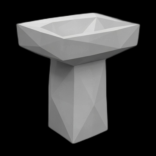 Socle geometrique low poly 3D gratuit