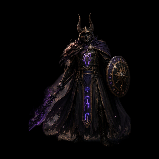 Chevalier sombre fantasy 3D gratuit arme et bouclier