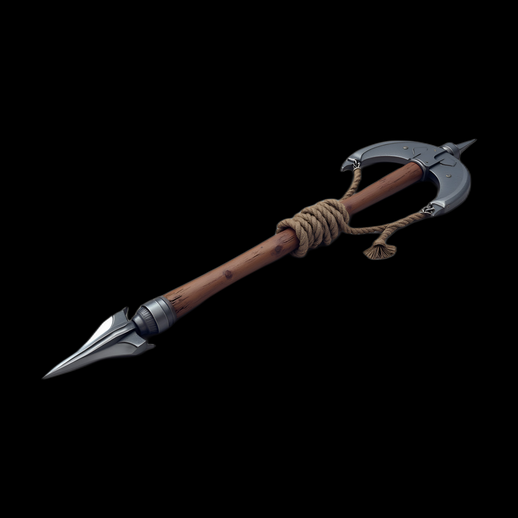 Lance-hache d'arme médiévale fantastique